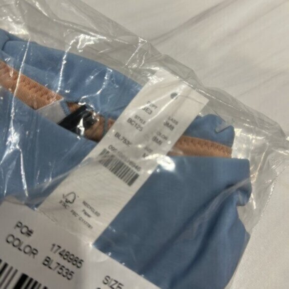 NWT J.Crew Blue Curved Waist Cheeky Swim Hipster Bikini Bottom Size Medium - Picture 4 of 5